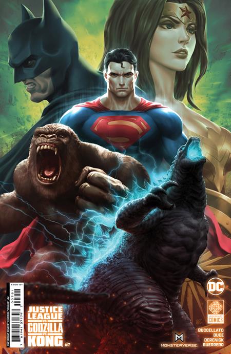  JUSTICE LEAGUE VS. GODZILLA VS. KONG #7 (2024)- CVR A DREW JOHNSON, CVR B JIM LEE & SCOTT WILLIAMS CARDSTOCK VAR, CVR C DAN MORA CARDSTOCK VAR, CVR D 1:25 MIKEL JANIN CARDSTOCK VAR, CVR E 1:50 KENDRICK KUNKKA LIM CARDSTOCK VAR, CVR F CHRISTIAN DUCE KONG AS GL FOIL VAR- DC COMICS- Coinz Comics 