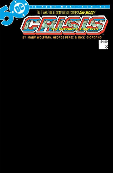 Coinz Comics, Dc Comics, Crisis On Infinite Earths #3 Facsimile Edition #3 Facsimile G. Perez Var. Cvr (2024),  Cover