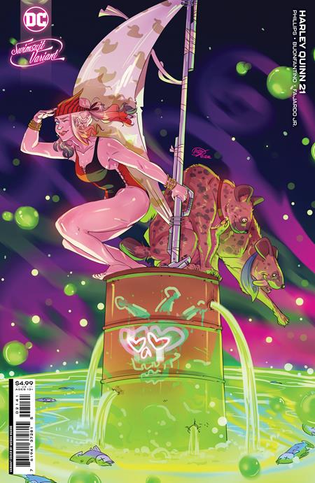  HARLEY QUINN #21 (2022)- CVR A JONBOY MEYERS, CVR B DERRICK CHEW CARD STOCK VAR, CVR C RYAN SOOK HOMAGE CARD STOCK VAR, CVR D MEGAN HUANG SWIMSUIT CARD STOCK VAR- DC Comics- Coinz Comics 