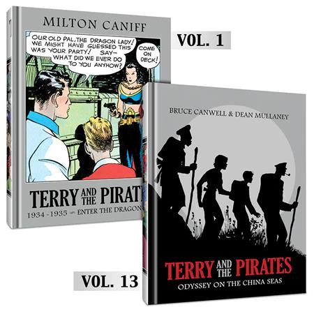 Terry And The Pirates The Master Collection Vol 1 & 13 Bundle [HC] M. Caniff Cvr