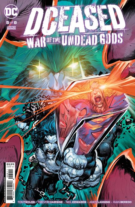  DCeased War of the Undead Gods #5 (2022)- CVR A HOWARD PORTER, CVR B BEN OLIVER HOMAGE WRAPAROUND CARD STOCK VAR, CVR C KAEL NGU ACETATE CARD STOCK VAR, CVR D 1:25 JAY ANACLETO CARD STOCK VAR, CVR E 1:50 SUN KHAMUNAKI CARD STOCK VAR- DC Comics- Coinz Comics 