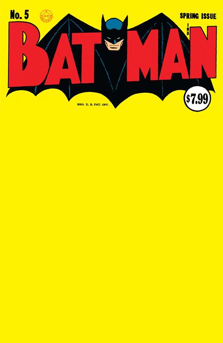 Coinz Comics, Dc Comics, Batman #5 Facsimile Edition #5 Facsimile Blank Cvr (2023),  Cover