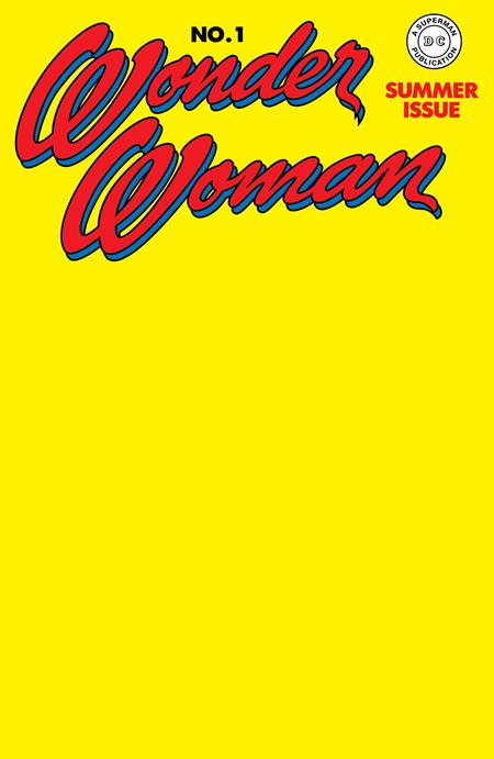 Coinz Comics, Dc Comics, Wonder Woman #1 Facsimile Edition #1 Facsimile Blank Cvr (2023),  Cover