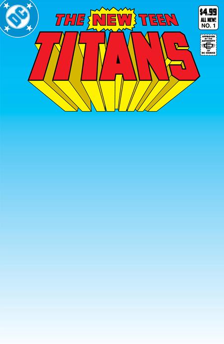 Coinz Comics, Dc Comics, New Teen Titans #1 Facsimile Edition #1 Facsimile Blank Cvr (2023),  Cover