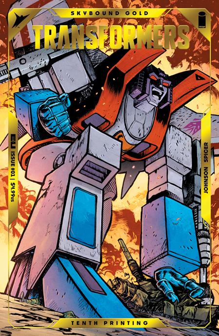 Transformers #1 10th Printing Foil Var. D. Warren Johnson, M. Spicer Cvr (2024)