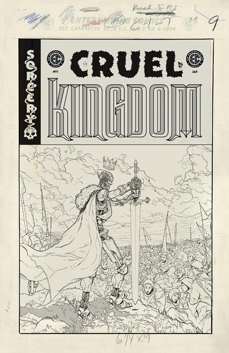 EC Cruel Kingdom #1 1:20 B&W Var. A. Pollina Cvr 1/8/25 Presale