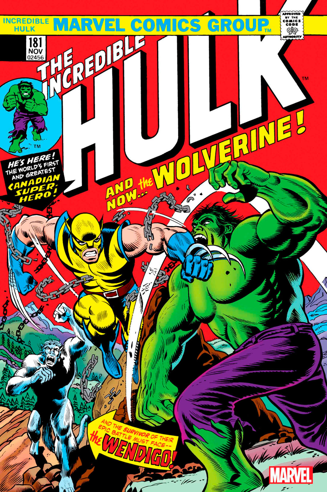 Coinz Comics, Marvel, Incredible Hulk 181 Facsimile Edition Facsimile H. Trimpe Cvr (2023),  Cover