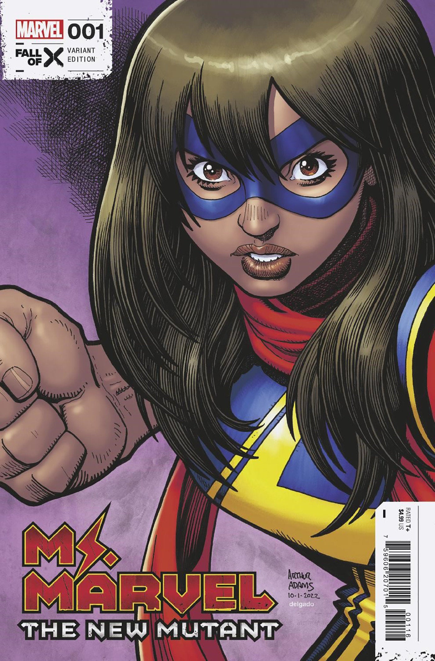 Coinz Comics, Marvel, Ms. Marvel: The New Mutant #1 1:50 A. Adams Cvr (2023),  Cover