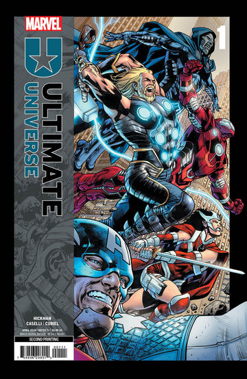  ULTIMATE UNIVERSE 2ND PRINTING #1 (2024)- CVR BRYAN HITCH 2ND PRINTING VAR, CVR 1:25 STEFANO CASELLI RATIO 2ND PRINTING VAR- MARVEL- Coinz Comics 