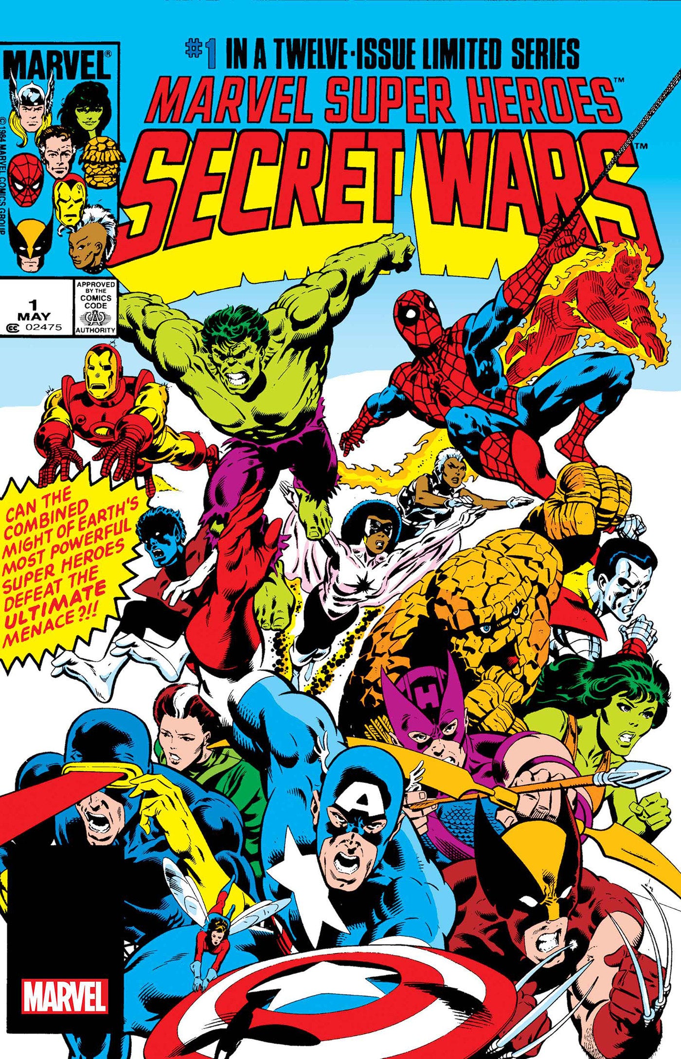 Coinz Comics, Marvel, Marvel Super Heroes Secret Wars #1 Facsimile Foil Mike Zeck Var. Cvr (2024),  Cover