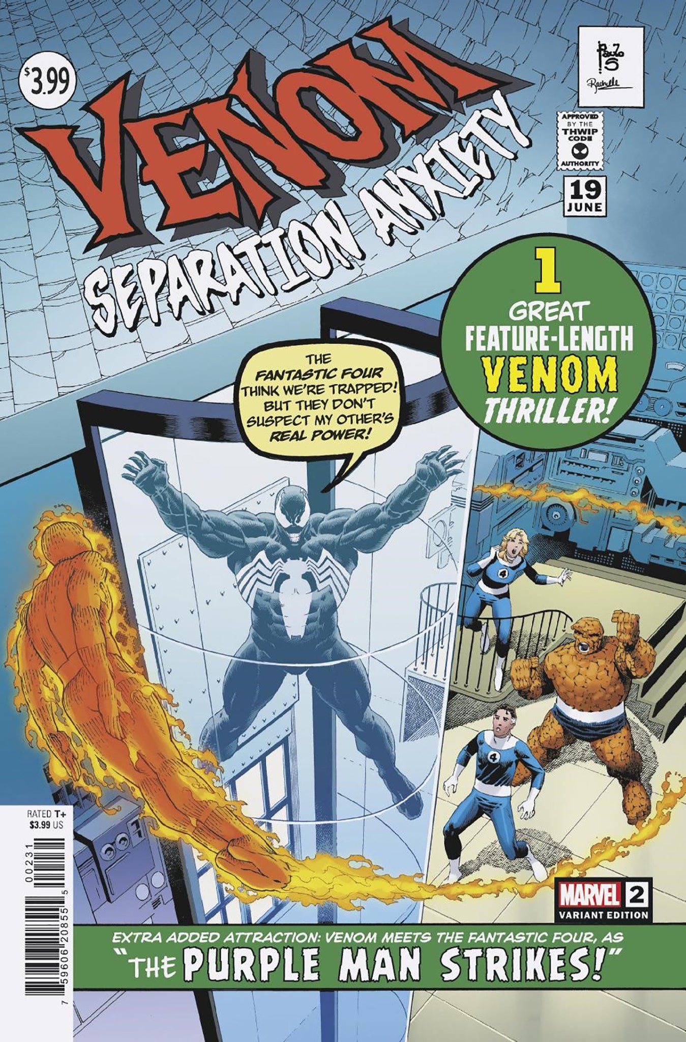 Coinz Comics, Marvel, Venom: Separation Anxiety #2 Homage P. Siqueira Var. Cvr (2024),  Cover