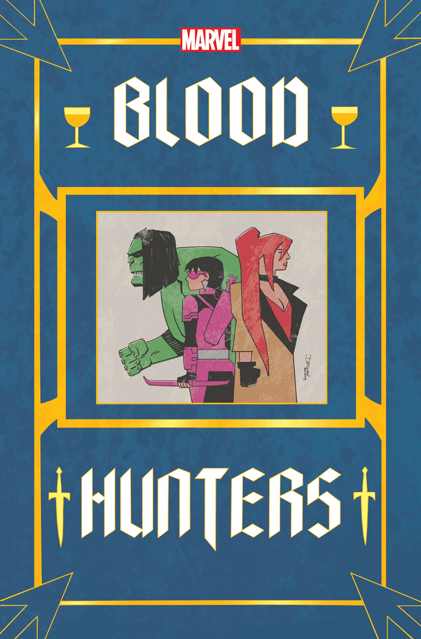  BLOOD HUNTERS #2 (2024)- CVR (MAIN) Greg Land, CVR DECLAN SHALVEY BOOK COVER VAR [BH]- MARVEL- Coinz Comics 