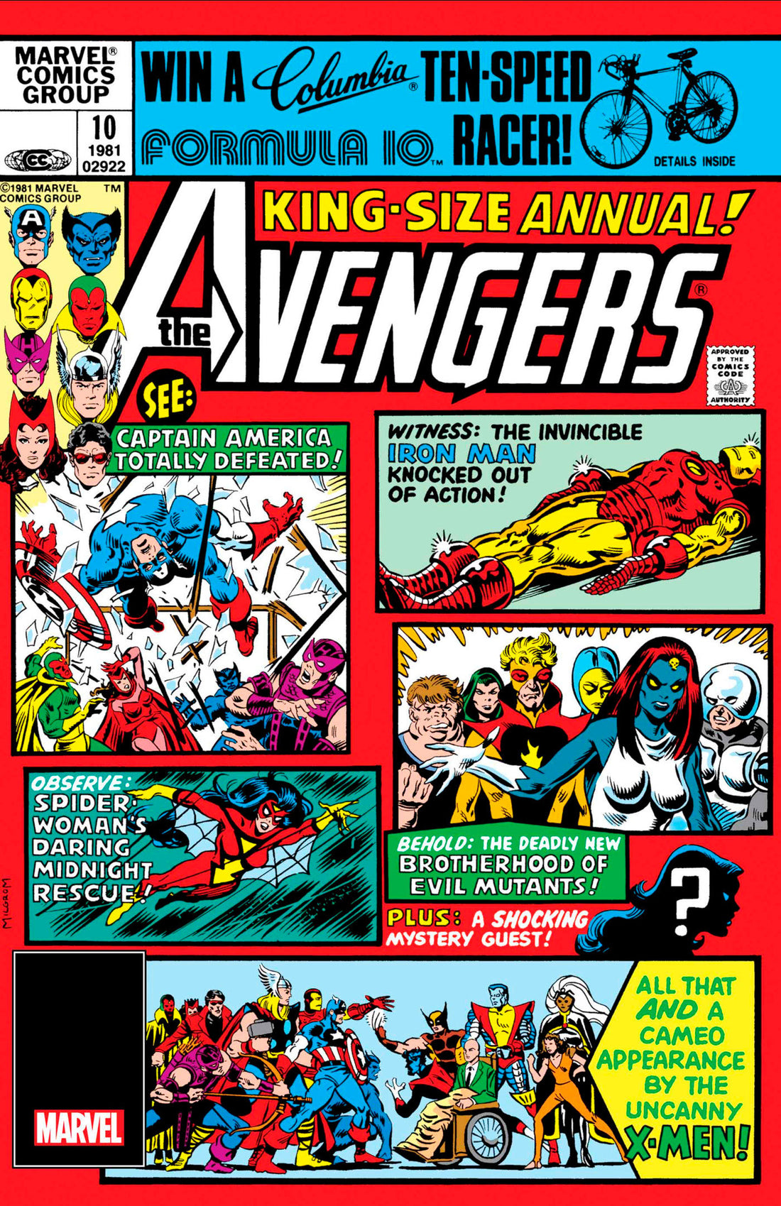  AVENGERS ANNUAL #10 (2024)- CVR (MAIN) Al Milgrom, CVR  FACSIMILE EDITION FOIL VAR, CVR 1:25 FACSIMILE EDITION ELIZABETH TORQUE VAR- MARVEL- Coinz Comics 
