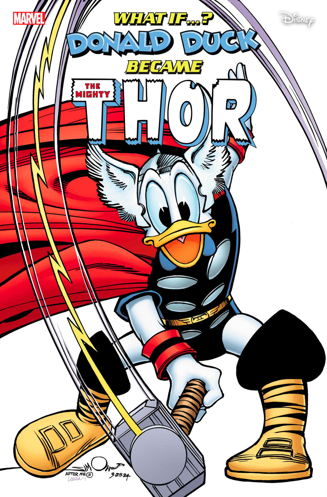 Coinz Comics, Marvel, Marvel & Disney: What If...? Donald Duck Became Thor #1 W. Simonson Var. Cvr (2024),  Cover