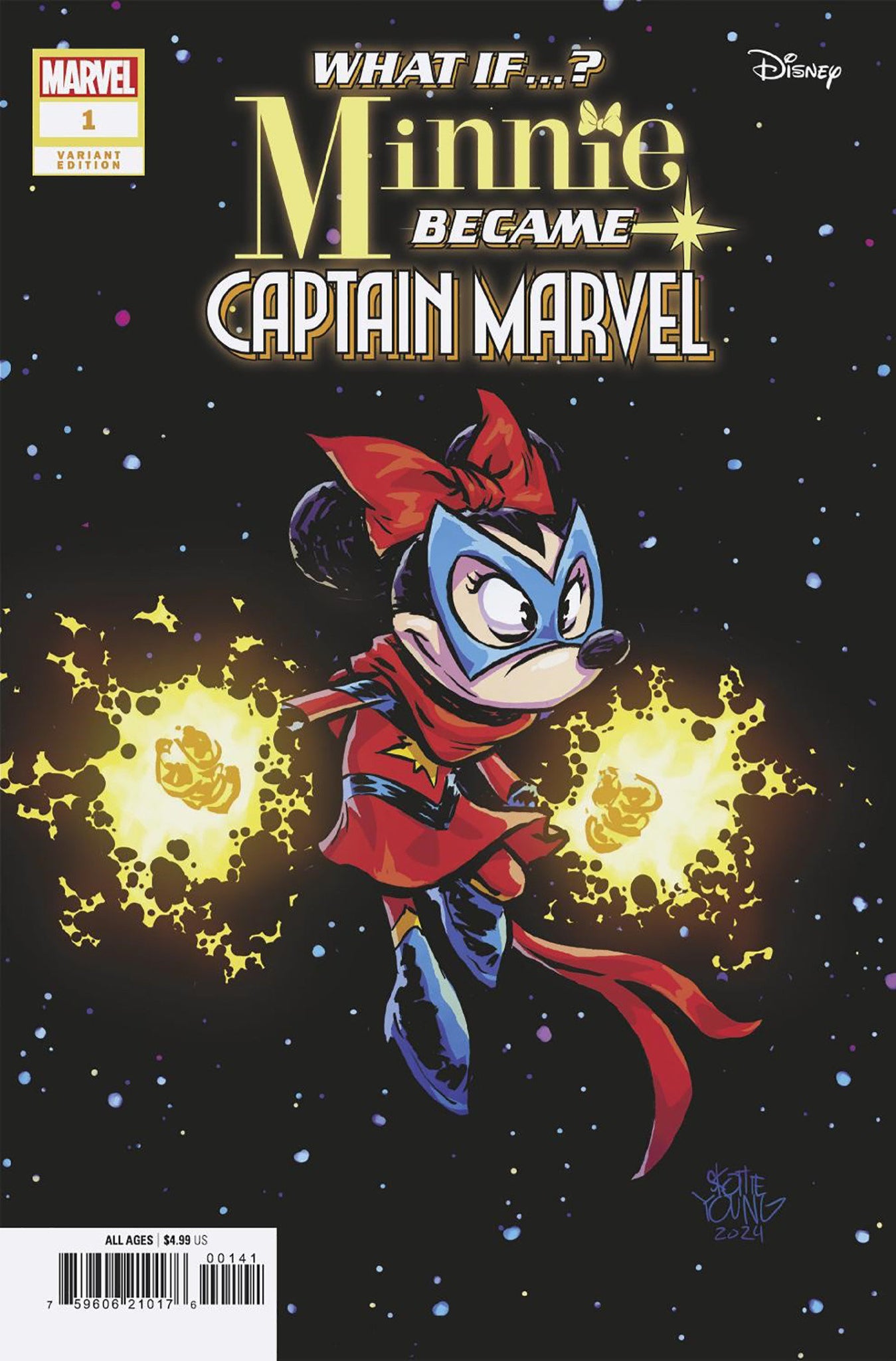 Marvel & Disney: What If...? Minnie Became Captain Marvel #1 S. Young Cvr 11/20/24 Presale