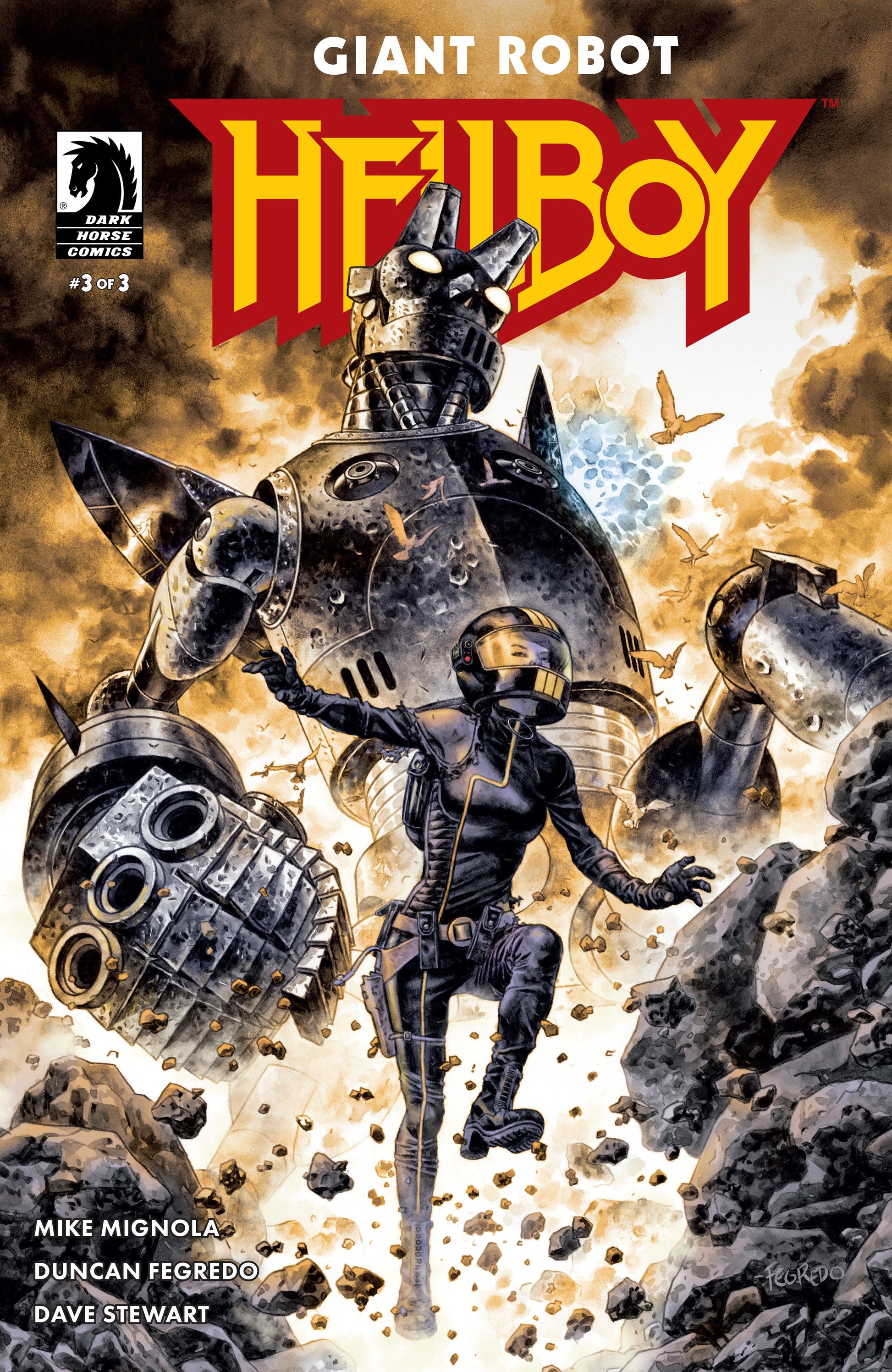  GIANT ROBOT HELLBOY #3 (2024)- CVR (MAIN) Duncan Fegredo, CVR (CVR B) (ART ADAMS)- DARK HORSE COMICS- Coinz Comics 