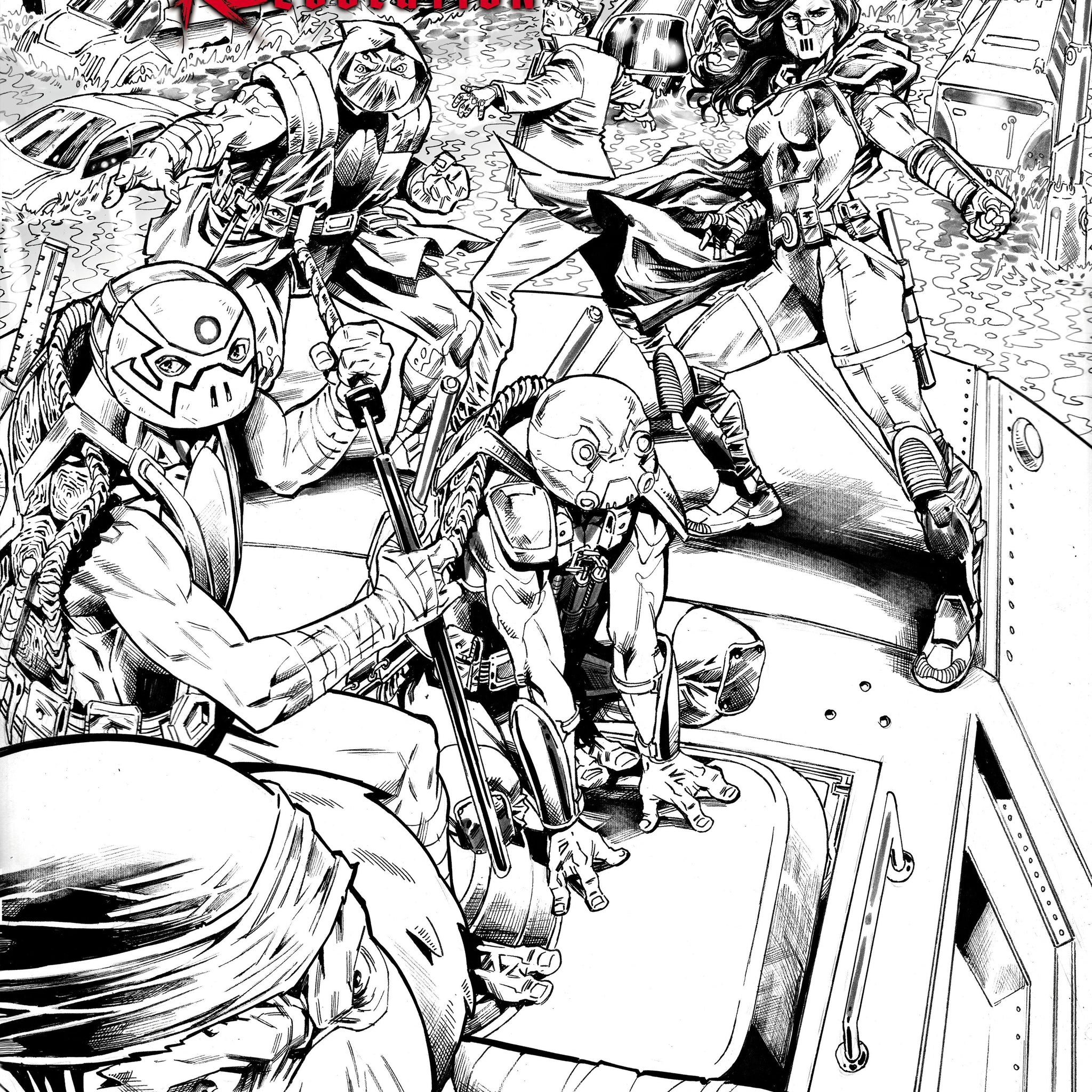 Teenage Mutant Ninja Turtles: The Last Ronin Ii- Re-Evolution #4 Var Ri (75) (Escorzas B&W) E. Brothers 1/29/25 Presale