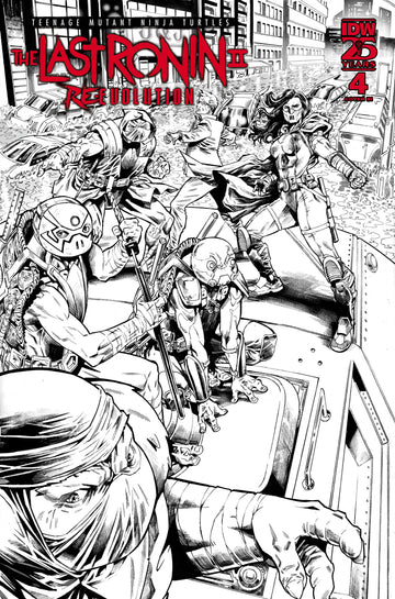 Teenage Mutant Ninja Turtles: The Last Ronin Ii- Re-Evolution #4 Var Ri (75) (Escorzas B&W) E. Brothers 1/29/25 Presale