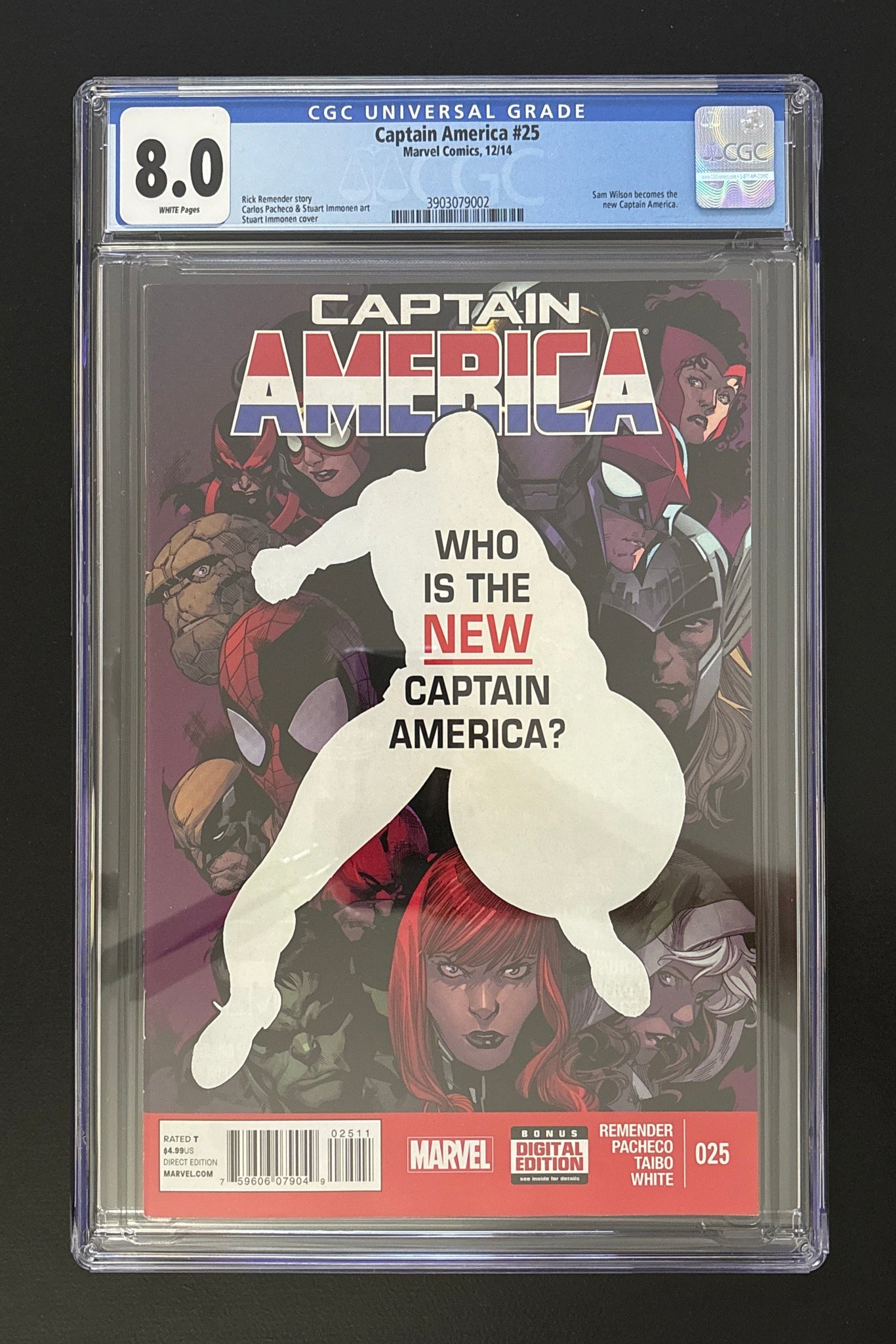 Captain America #25 Regular Stuart Immonen Cover (2014) CGC 8.0 🔑 Key Issue