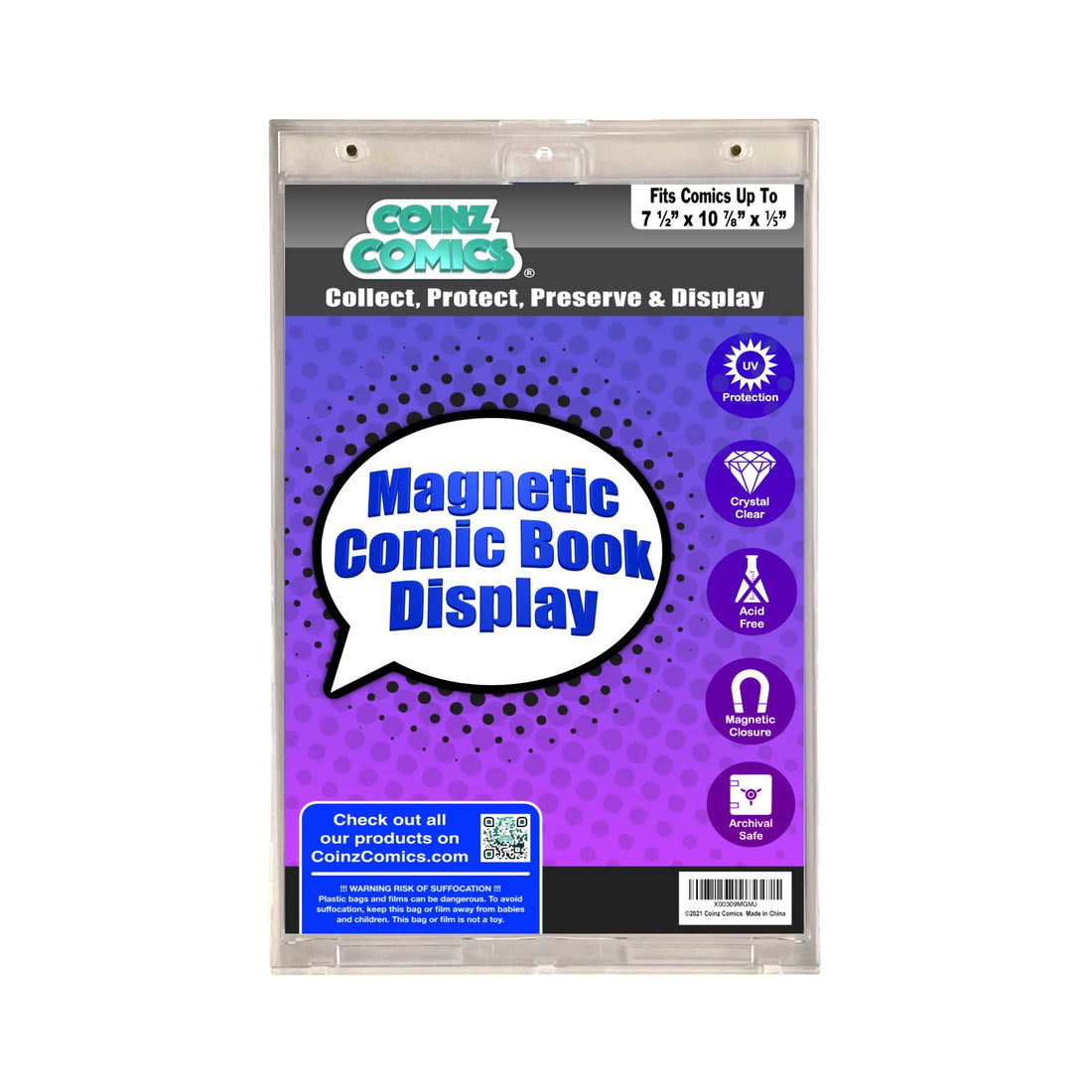  Coinz Comics: Magnetic Comic Book Display (1 pack)- Default Title- COINZ COMICS- Coinz Comics 