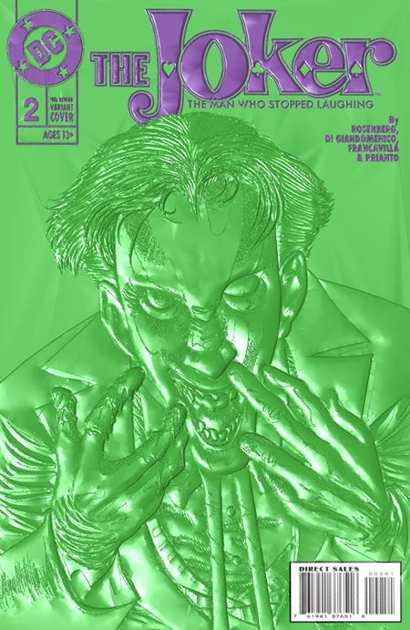  Joker The Man Who Stopped Laughing #2 (11/01/2022)- CVR D JONES 90S CVR FOIL MULTI-LEVEL EMBOSSED VAR- DC Comics- Coinz Comics 