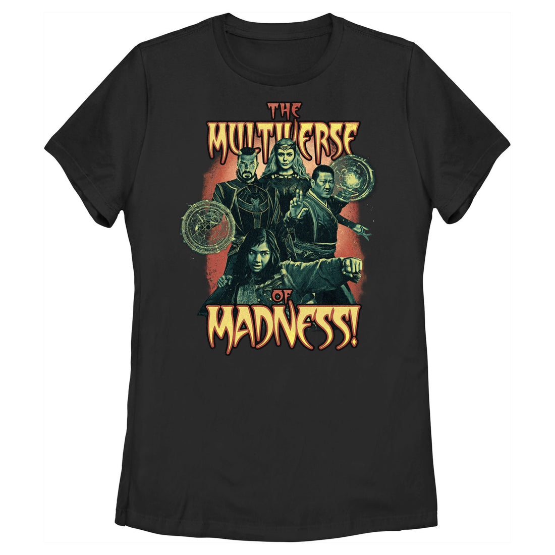  Women's Marvel Doctor Strange Madness Madness T-Shirt- BLACK / L, BLACK / M, BLACK / S, BLACK / XL, BLACK / XXL- Marvel Doctor Strange- Coinz Comics 