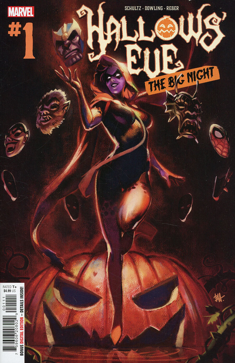  HALLOWS' EVE: THE BIG NIGHT #1 (2023)- CVR (MAIN) Ben Harvey, CVR GIUSEPPE CAMUNCOLI VAR, CVR RON LIM VAR, CVR 1:50 BEN HARVEY VIRGIN VAR- MARVEL- Coinz Comics 