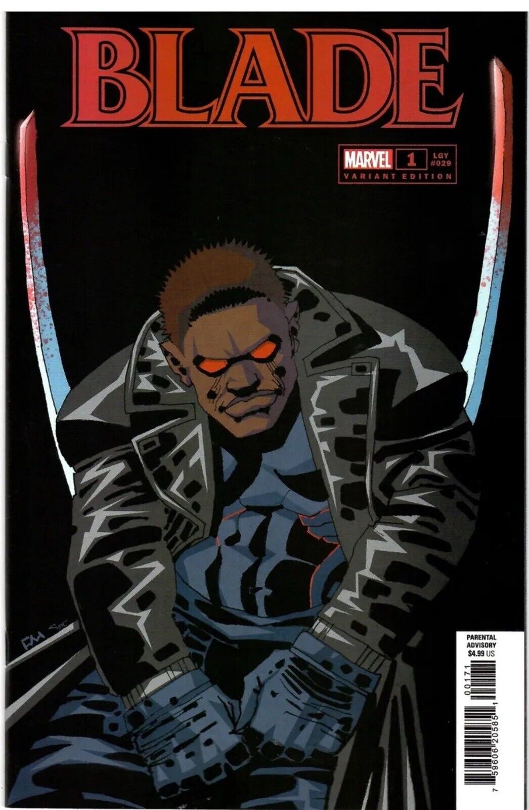  BLADE #1 (2023)- CVR (MAIN) Elena Casagrande, CVR STEFANO CASELLI MARVEL ICON VAR, CVR DAVID MARQUEZ VAR, CVR TOM REILLY WINDOWSHADES VAR, CVR JOHN TYLER CHRISTOPHER NEGATIVE SPACE VAR, CVR FRANK MILLER VAR, CVR PEACH MOMOKO VAR, CVR BLOOD RED BLANK CVR VAR, CVR 1:25 KAARE ANDREWS VAR- MARVEL- Coinz Comics 