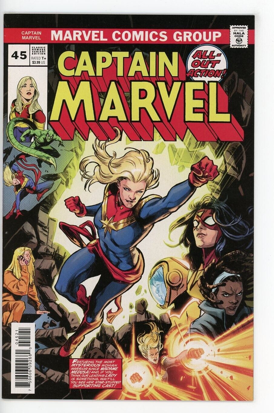 CAPTAIN MARVEL #45 (2023)- CVR (MAIN), CVR CARNERO CLASSIC HOMAGE VAR, CVR AKA VAR- MARVEL- Coinz Comics 