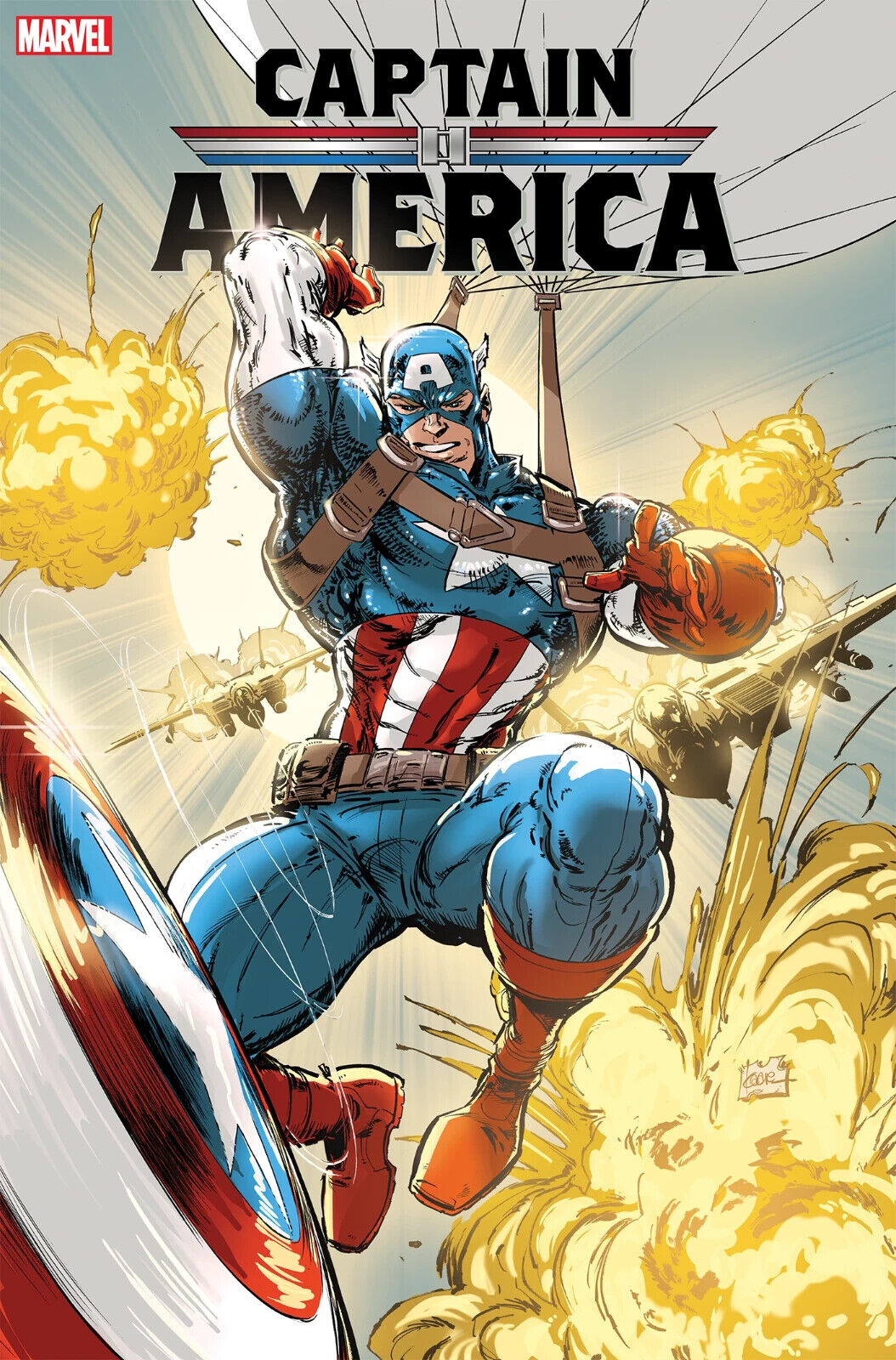  CAPTAIN AMERICA #1 (2023)- CVR KAARE ANDREWS FOIL VAR- MARVEL- Coinz Comics 
