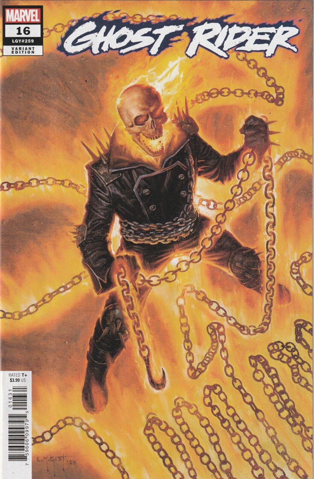  GHOST RIDER #16 (2023)- CVR GERALD PAREL HELLFIRE GALA VAR, CVR E.M. GIST VAR- MARVEL- Coinz Comics 