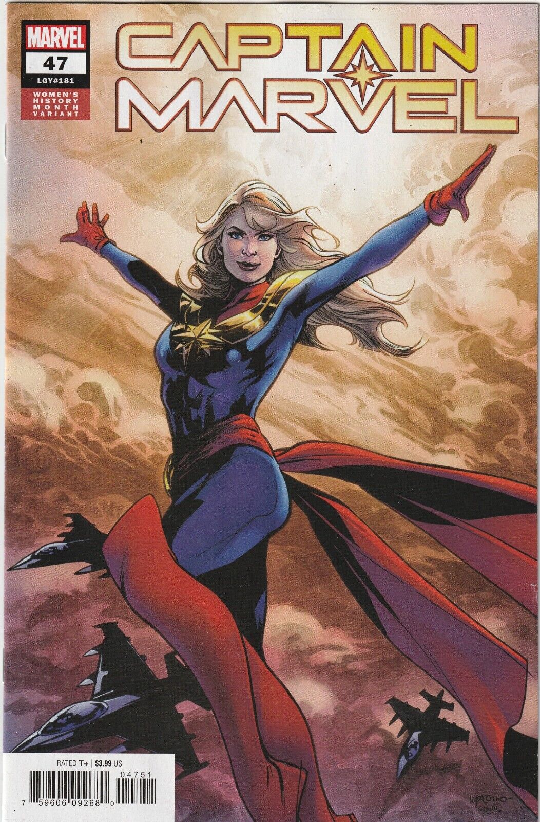  CAPTAIN MARVEL #47 (2023)- CVR (MAIN) Juan Frigeri, CVR ALEX ROSS TIMELESS JUGGERNAUT VIRGIN VAR, CVR MOMOKO INFINITY SAGA PHASE 3 VAR, CVR LUPACCHINO WOMEN'S HISTORY MONTH VAR- MARVEL- Coinz Comics 