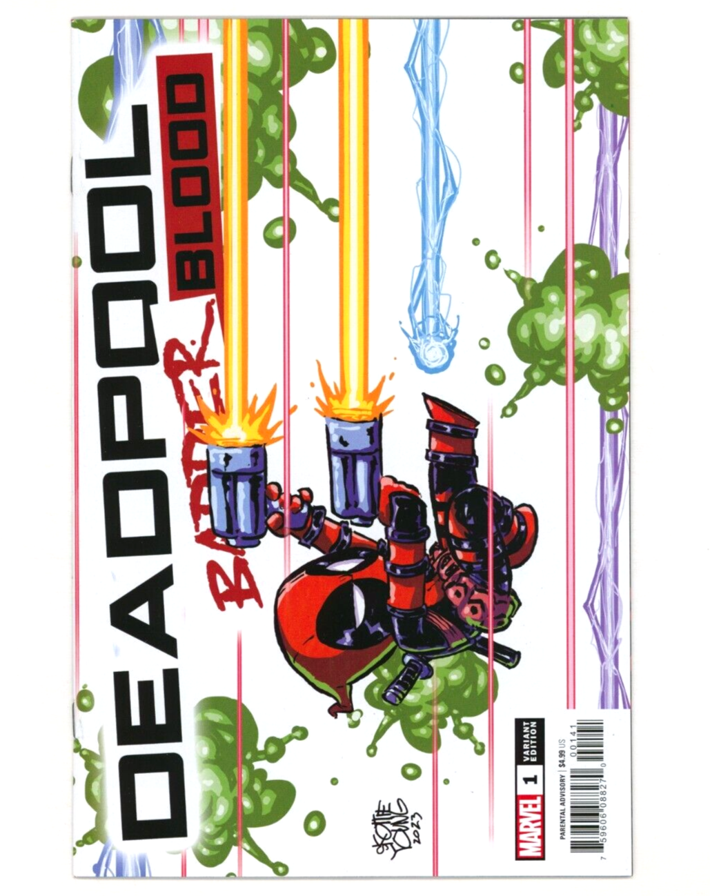  DEADPOOL: BADDER BLOOD #1 (2023)- CVR (MAIN) Rob Liefeld, CVR DAN PANOSIAN VAR, CVR ROB LIEFELD VAR, CVR SKOTTIE YOUNG VAR, CVR 1:25 KAEL NGU VAR- MARVEL- Coinz Comics 