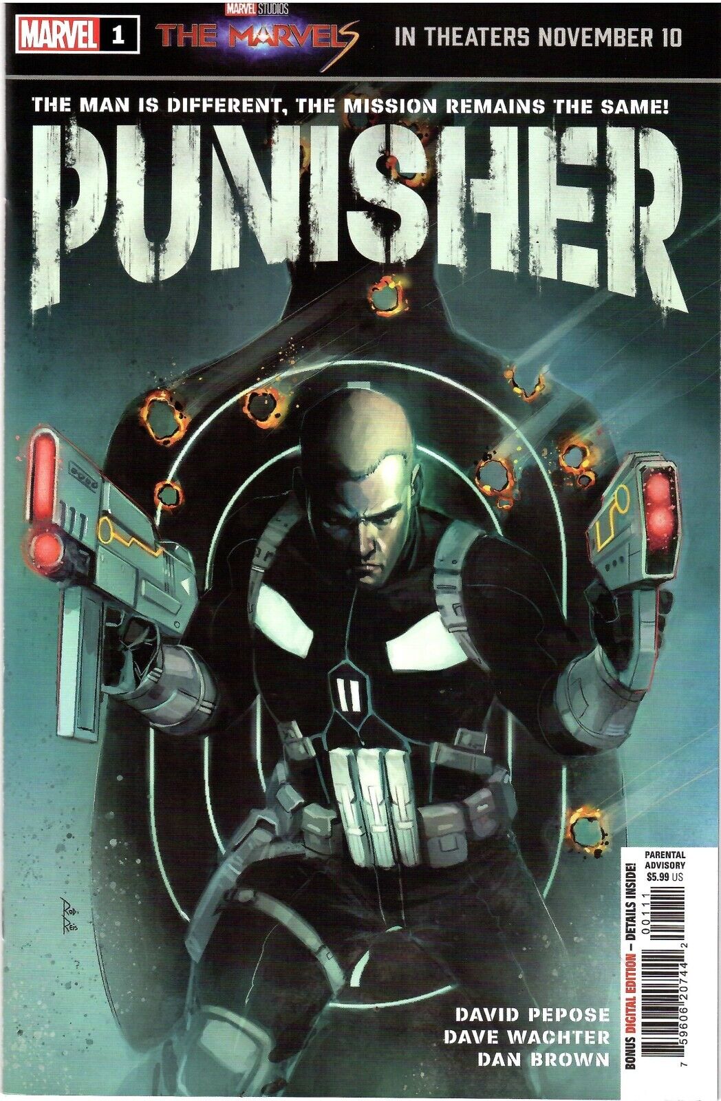 PUNISHER #1 (2023)- CVR (MAIN) Rod Reis, CVR SKOTTIE YOUNG VAR- MARVEL- Coinz Comics 