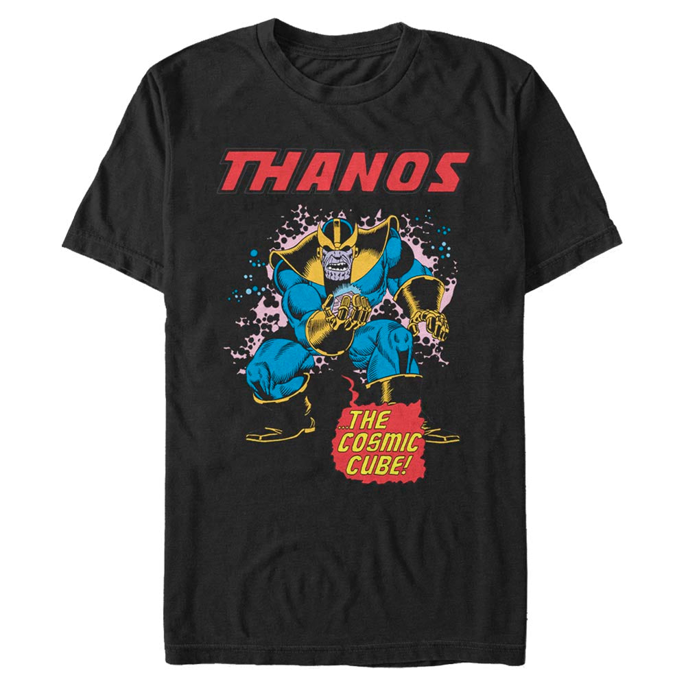  Men's Marvel Thanos Cube T-Shirt- BLACK / 3XL, BLACK / L, BLACK / M, BLACK / S, BLACK / XL, BLACK / XS, BLACK / XXL- Marvel- Coinz Comics 